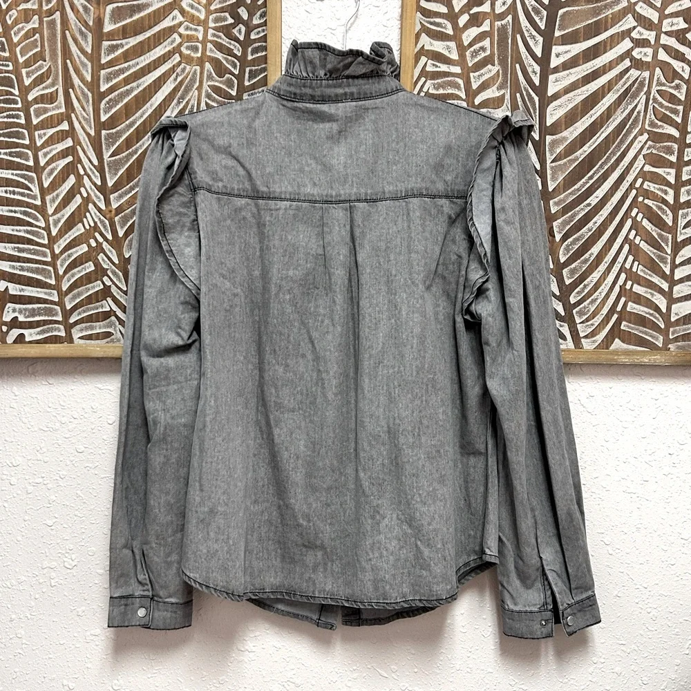 Button Down with Ruffles - Picture 2 of 10